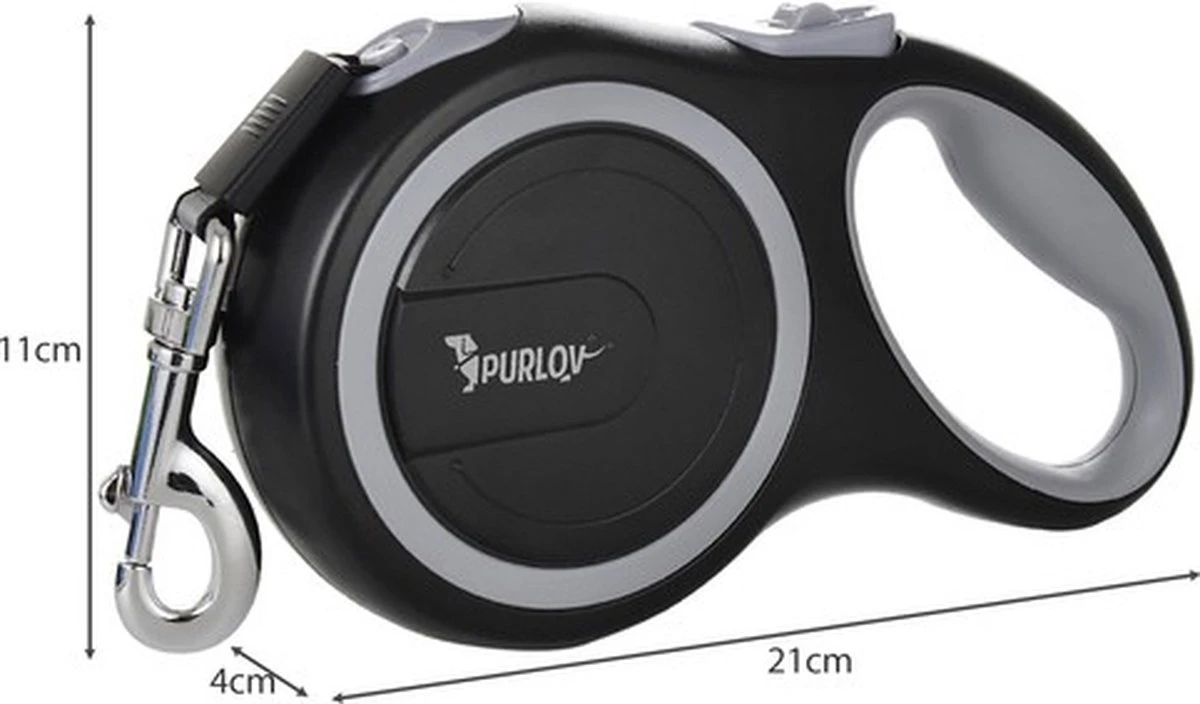 Hondenriem-Looplijn-Zwart/Grijs-8 Meter Oprol-Hond Lijn-Automatisch Rollijn 15 Hondenriem-Looplijn-Zwart/Grijs-8 Meter Oprol-Hond Lijn-Automatisch Rollijn - Afbeelding 15