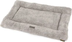 Scruffs Cosy Benchkussen - Superzacht Hondenkussen Met Anti-slip Onderkant - Imitatie Suède - Grijs - M - 90 X 60 Cm
