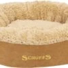 Scruffs Cosy Kattenmand - Comfortabel En Voordelig Met Zachte Binnenvoering En Imitatie Suède Buitenvoering - 3 Kleuren - Ø 45 Cm - Karamel