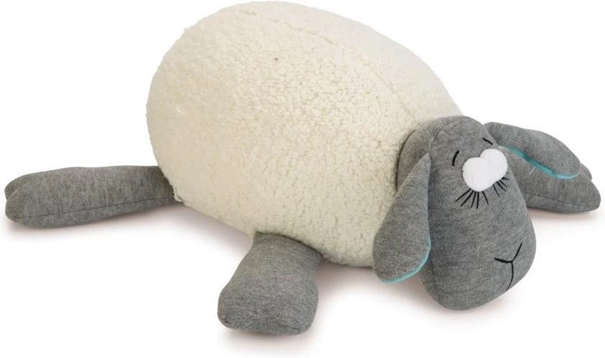 Beeztees Puppy Heartbeat - Hondenknuffel - Wit/Grijs - 35x20x14 Cm 3 Beeztees Puppy Heartbeat - Hondenknuffel - Wit/Grijs - 35x20x14 Cm - Afbeelding 3