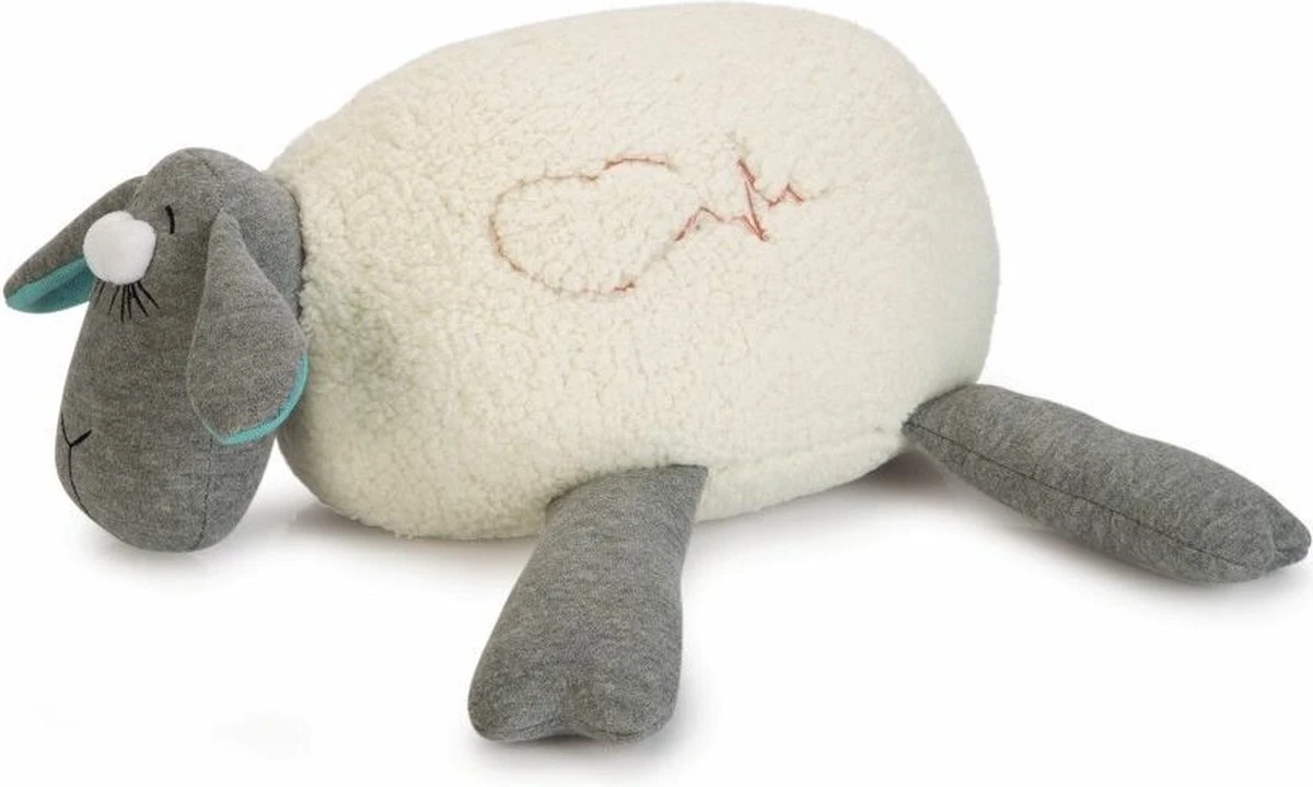 Beeztees Puppy Heartbeat - Hondenknuffel - Wit/Grijs - 35x20x14 Cm 4 Beeztees Puppy Heartbeat - Hondenknuffel - Wit/Grijs - 35x20x14 Cm - Afbeelding 4