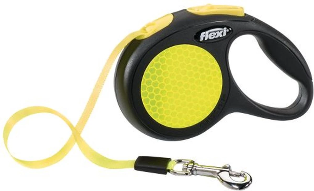 Flexi New Classic - Hondenriem Incl. Neon Band - Geel - S - 5 M - (<12 Kg) 19 Flexi New Classic - Hondenriem Incl. Neon Band - Geel - S - 5 M - (<12 Kg) - Afbeelding 19