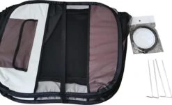 Dailyibed Opvouwbare Puppyren - Bruin - 115x115x58 Cm - Incl. Draagtas - Incl. Voederbak -Hondenbenodigdheden Korting 1200x736 4