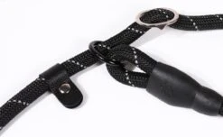 Nixnix - Honden Riem - 1,7cm - Zwart - 1,2cm Dik - Sliplijn - Nylon - Hondenriem - Verstelbaar - Jachtlijn Met Stop - Leiband -Hondenbenodigdheden Korting 1200x737 7