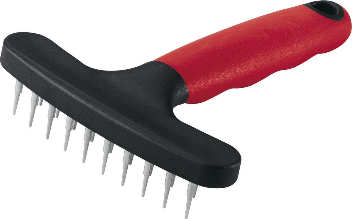 Ferplast Herderhark Dubbel - Hondenvachtborstel - 11x15.5 Cm Rood Zwart 1 Ferplast Herderhark Dubbel - Hondenvachtborstel - 11x15.5 Cm Rood Zwart