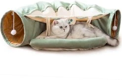 Pishoo® Kattentunnel - Speeltunnel Kat - Kattenspeeltjes - Kattenmand - Kattenhuis - Lichtgroen -Hondenbenodigdheden Korting 1200x783 3