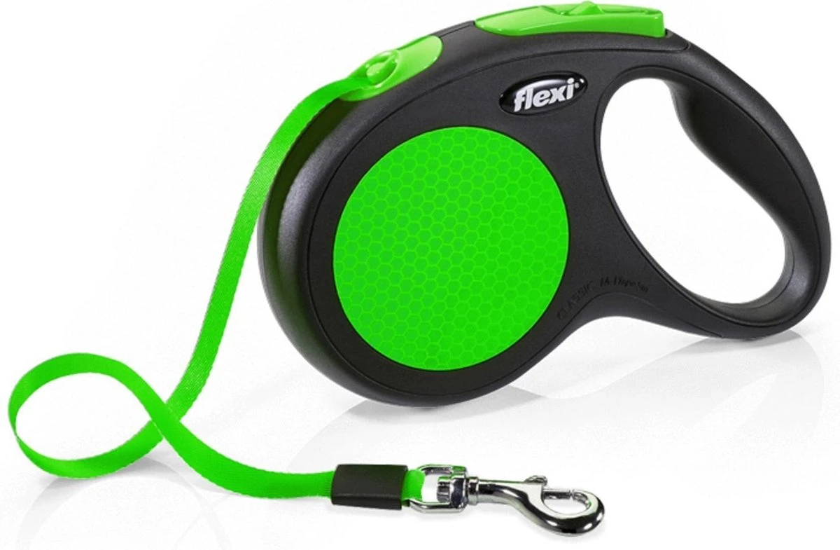 Flexi New Neon Tape - Hondenriem - Zwart/Groen - M - 5 M - (<25 Kg) 2 Flexi New Neon Tape - Hondenriem - Zwart/Groen - M - 5 M - (<25 Kg) - Afbeelding 2