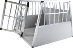 Topmast Autobench Ellipse - XXL - 104 X 91 X 69 Cm - Lichgrijs - Aluminium Reisbench Met Tussenschot - Dubbel - Autobench Voor Hond - Autobenches - Reisbench Hond -Hondenbenodigdheden Korting 1200x791 1