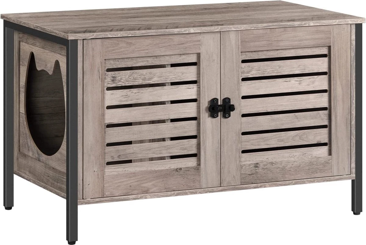 Houten Kattenhuis - Kattenkast Voor Binnen & Buiten - Kattenhok - Kattenhuisje Hout Met Deur En Gat - Hondenhok Voor Kleine Honden - 80 X 45 X 50.5 Cm 1 Houten Kattenhuis - Kattenkast Voor Binnen & Buiten - Kattenhok - Kattenhuisje Hout Met Deur En Gat - Hondenhok Voor Kleine Honden - 80 X 45 X 50.5 Cm