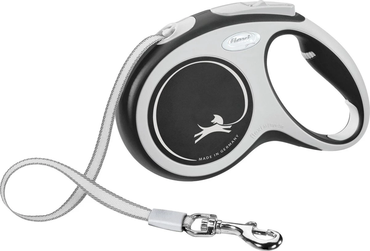 Flexi Rollijn New Comfort Tape M 5 M - Hondenriem - Zwart&Lichtgrijs 5 Flexi Rollijn New Comfort Tape M 5 M - Hondenriem - Zwart&Lichtgrijs - Afbeelding 5