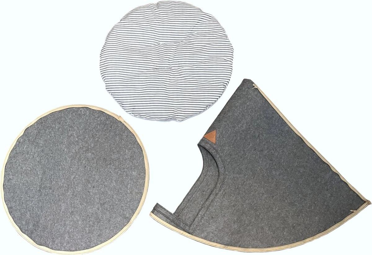 Grey Cat® - Kattenmand - Tipi Kattentent + Kussen - Vilt – Donkergrijs - Ø 57 Cm X 60 Cm 4 Grey Cat® - Kattenmand - Tipi Kattentent + Kussen - Vilt – Donkergrijs - Ø 57 Cm X 60 Cm - Afbeelding 4