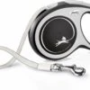 Flexi Rollijn New Comfort Tape L 8 M - Hondenriem - Zwart&Lichtgrijs