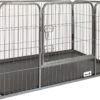 MaxxPet Puppyren - Hondenbench - Puppykennel - Hondenren - 125 X 78 X 80 Cm - Zwart