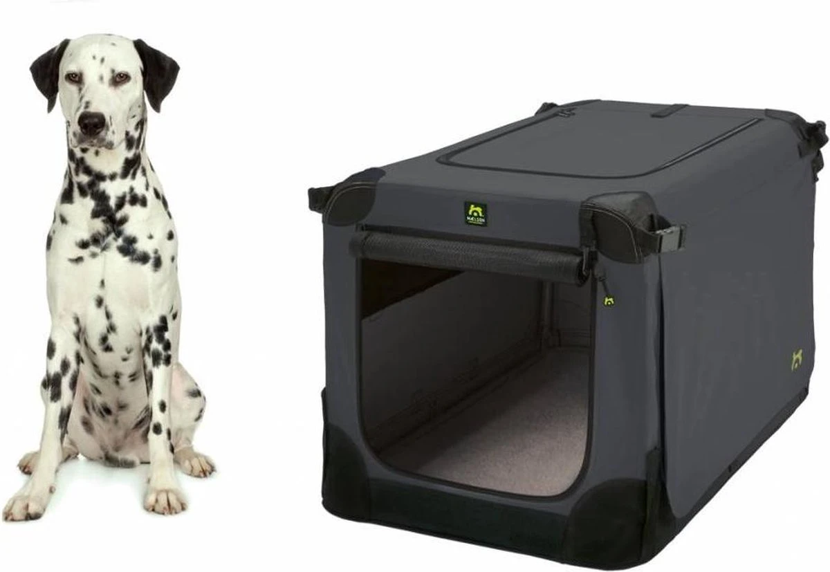 Maelson Soft Kennel - Robuuste Hondenbench Van Zacht Materiaal - Opvouwbare Kennel Met Stevig Stalen Binnenframe - Zwart/antraciet - XXS / XS / S / M / L / XL / XXL - 72 S 8 Maelson Soft Kennel - Robuuste Hondenbench Van Zacht Materiaal - Opvouwbare Kennel Met Stevig Stalen Binnenframe - Zwart/antraciet - XXS / XS / S / M / L / XL / XXL - 72 S - Afbeelding 8