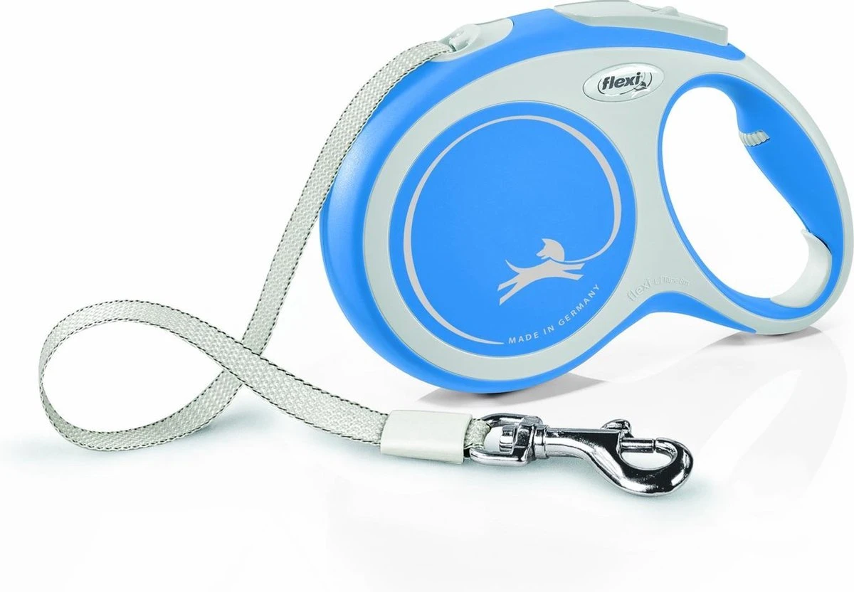 Flexi Rollijn New Comfort Tape L 8 M - Hondenriem - Blauw&Lichtgrijs 1 Flexi Rollijn New Comfort Tape L 8 M - Hondenriem - Blauw&Lichtgrijs