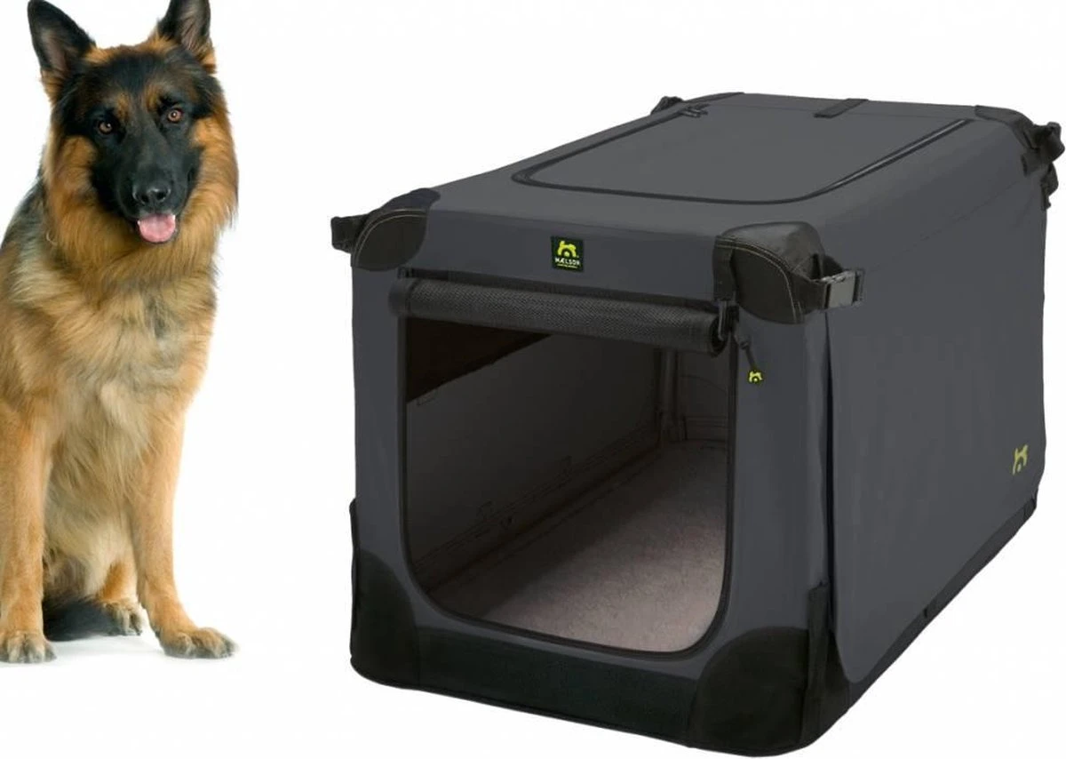 Maelson Soft Kennel - Robuuste Hondenbench Van Zacht Materiaal - Opvouwbare Kennel Met Stevig Stalen Binnenframe - Zwart/antraciet - XXS / XS / S / M / L / XL / XXL - 72 S 6 Maelson Soft Kennel - Robuuste Hondenbench Van Zacht Materiaal - Opvouwbare Kennel Met Stevig Stalen Binnenframe - Zwart/antraciet - XXS / XS / S / M / L / XL / XXL - 72 S - Afbeelding 6
