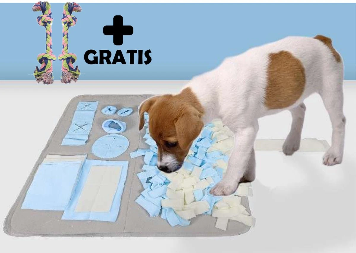 Snuffelmat - Snuffelmat Hond - Denkspelletjes Voor Honden - GRATIS 2 Trektouwen - Snuffelmatten - Snuffelmat Voor Honden 1 Snuffelmat - Snuffelmat Hond - Denkspelletjes Voor Honden - GRATIS 2 Trektouwen - Snuffelmatten - Snuffelmat Voor Honden