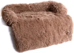 Dogs&Co Zachte Fluffy Hondenmat Voor Bank Maat S Khaki 75x75cm - HONDENMAND