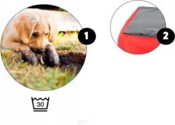 Ecco - Honden- En Kattenbed Met Kussen | Binnenmaat: 130x100 / Buitenmaat: 145x115cm - Beige / Zwart -Hondenbenodigdheden Korting 1200x859 2