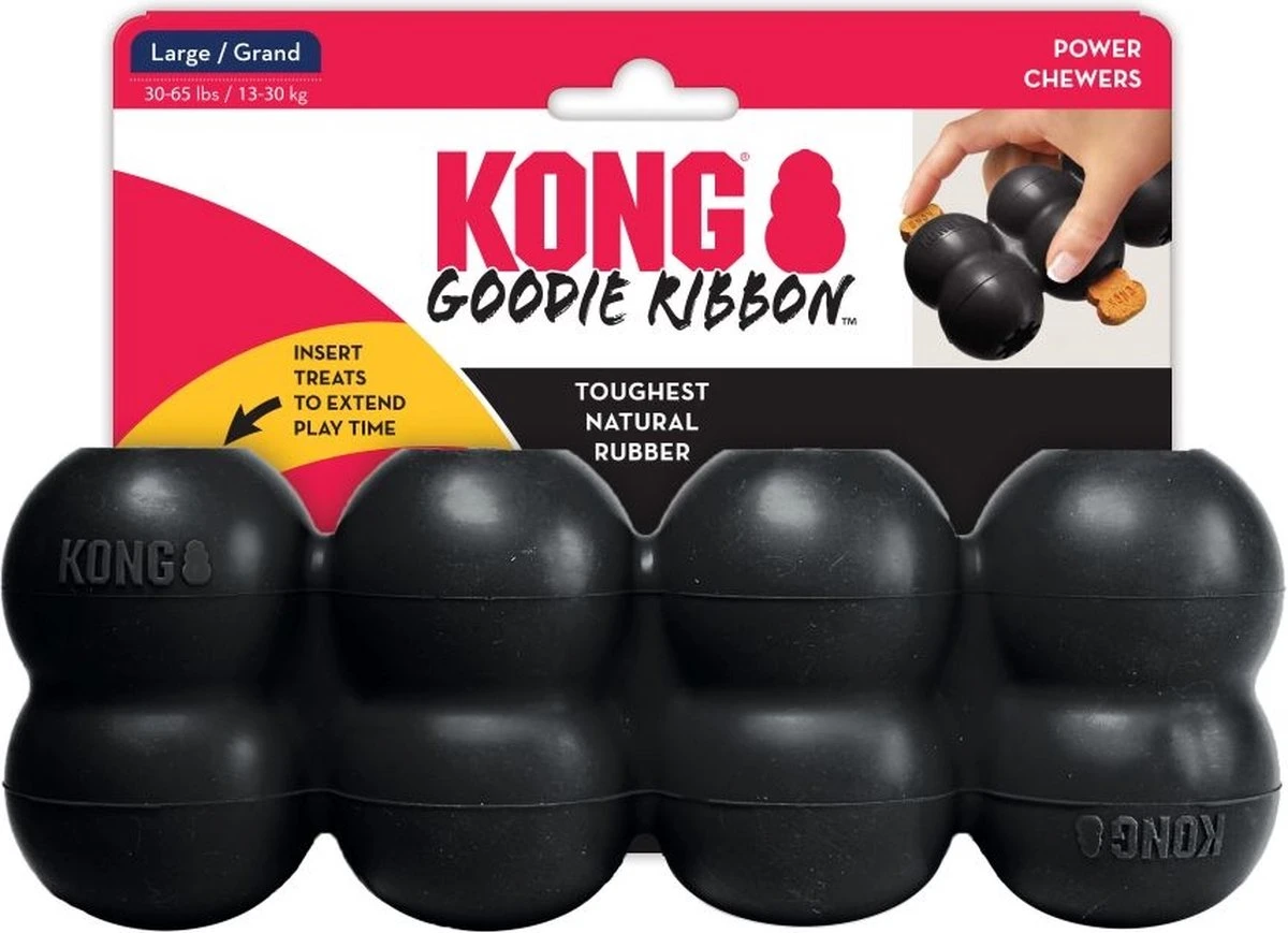Kong Extreme Goodie Ribbon Zwart 21,5x8,5x5,5 Cm 4 Kong Extreme Goodie Ribbon Zwart 21,5x8,5x5,5 Cm - Afbeelding 4