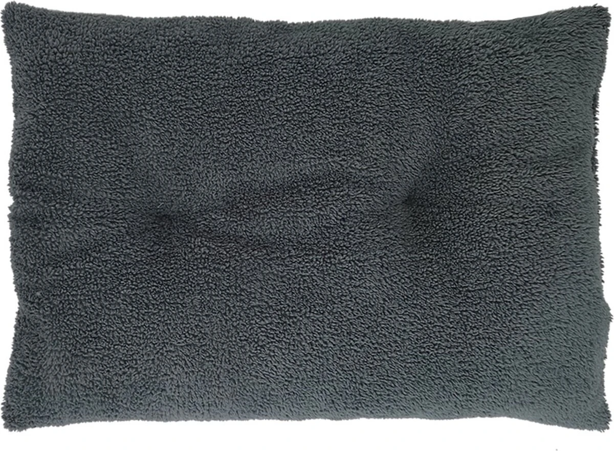 Pochon Pet - Hondenkussen - 70 X 50 Cm - Donkergrijs - Pluche - L 1 Pochon Pet - Hondenkussen - 70 X 50 Cm - Donkergrijs - Pluche - L