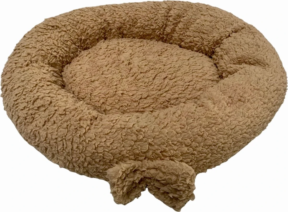 Pochon Pet - Donut - Bruin - Ronde Kattenmand - Rond Kattenkussen - Ronde Hondenmand - 50 X 50 X 12 Cm 1 Pochon Pet - Donut - Bruin - Ronde Kattenmand - Rond Kattenkussen - Ronde Hondenmand - 50 X 50 X 12 Cm