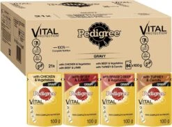 Pedigree Natvoer Mixed Selection 84 X 100 G. Kip, Runds, Kalkoen En Lams - Hondenvoeding -Compleet Nat Hondenvoer. -Hondenbenodigdheden Korting 1200x887