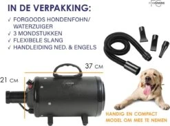 Forgoods Professionele Hondenfohn - Waterblazer Voor Honden - Hondenfohn Met 4 Opzetstukken - 2800W Verstelbaar Vermogen - Roze -Hondenbenodigdheden Korting 1200x890 1
