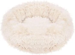 Springos Hondenmand | Superzacht En Luxe | Wasbaar | Donut | Fluffy | Hondenkussen | 60 Cm | Beige