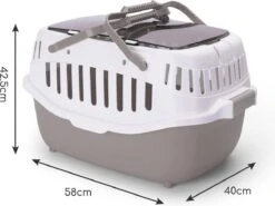 Nobleza 41WSJ - Reisbench - Reismand - Transportbox - 58 X 40 X 42.5 Cm - Grijs -Hondenbenodigdheden Korting 1200x897 6