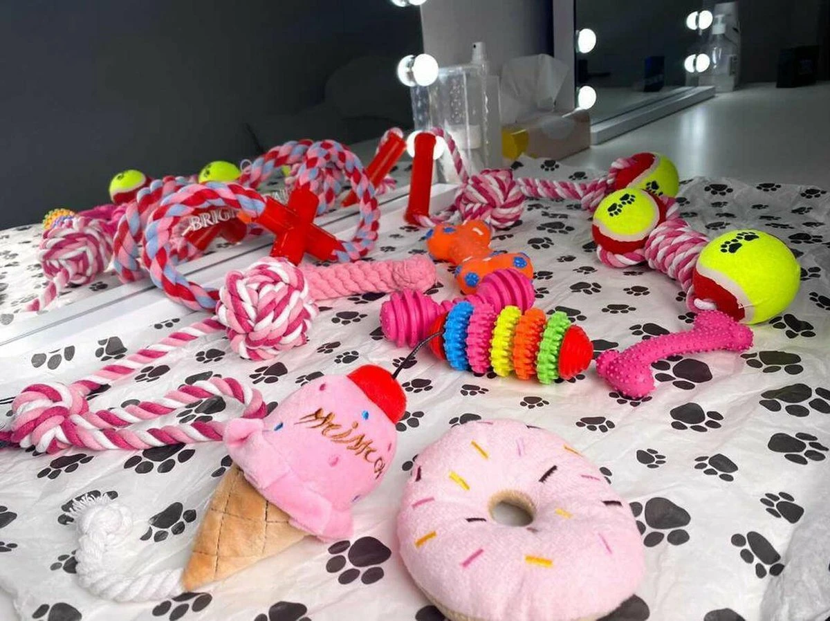 Honden Speelgoed - Puppy Speelgoed - 11 Stuks - Roze - 1 Speeltje Gratis - Honden Knuffel - Trektouw - Honden Speeltjes 5 Honden Speelgoed - Puppy Speelgoed - 11 Stuks - Roze - 1 Speeltje Gratis - Honden Knuffel - Trektouw - Honden Speeltjes - Afbeelding 5