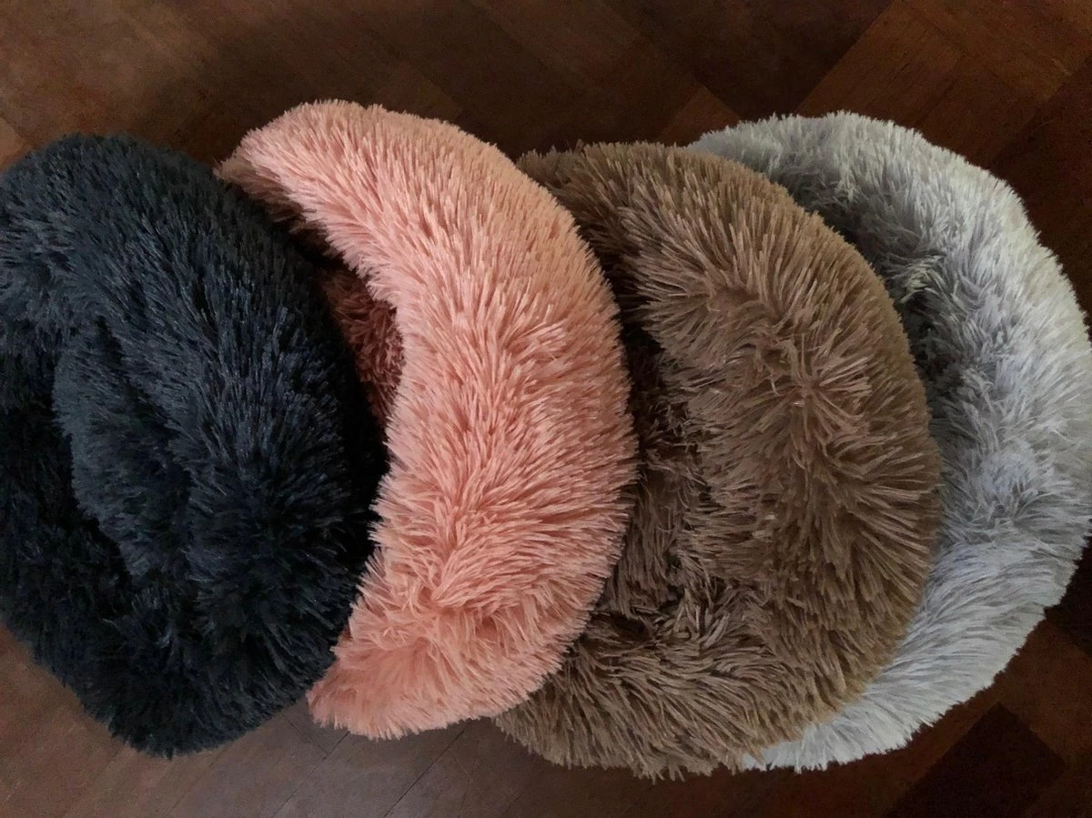 HONDEN RELAX Kussen - Superzacht Fluffy Ronde Mand 100 Cm - Taupe/Zandkleur 7 HONDEN RELAX Kussen - Superzacht Fluffy Ronde Mand 100 Cm - Taupe/Zandkleur - Afbeelding 7