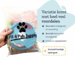 All 4 Pets Supply® Honden Speelgoed Set Geschikt Voor Puppy's T/m Middelgrote Honden - 12 Stuks - Hondenspeeltjes - Intelligentie - Touw - Flostouw - Bijtring - Bal -Hondenbenodigdheden Korting 1200x905 4