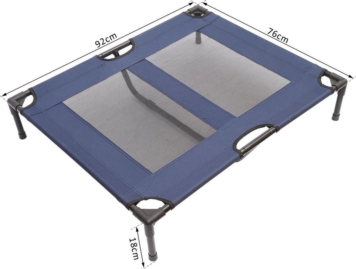 Paws & Claws - Hondenbed - Hondenstretcher - Honden Ligbed - Portable Draagbaar - 92 X 76 X 18 Cm - Blauw 6 Paws & Claws - Hondenbed - Hondenstretcher - Honden Ligbed - Portable Draagbaar - 92 X 76 X 18 Cm - Blauw - Afbeelding 6