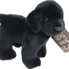 Boony - Natural Decoration - Labrador Pluche Staand - Zwart - 20 Cm