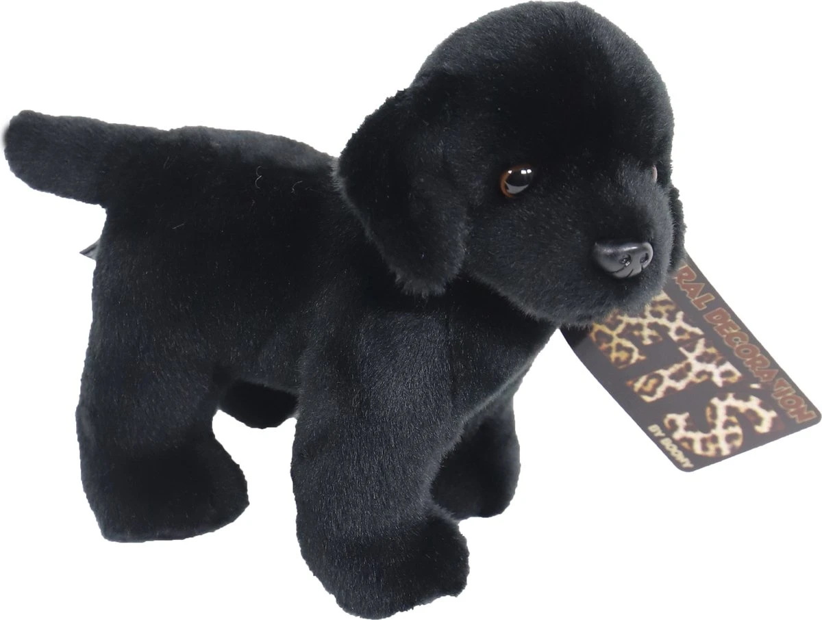 Boony - Natural Decoration - Labrador Pluche Staand - Zwart - 20 Cm 1 Boony - Natural Decoration - Labrador Pluche Staand - Zwart - 20 Cm