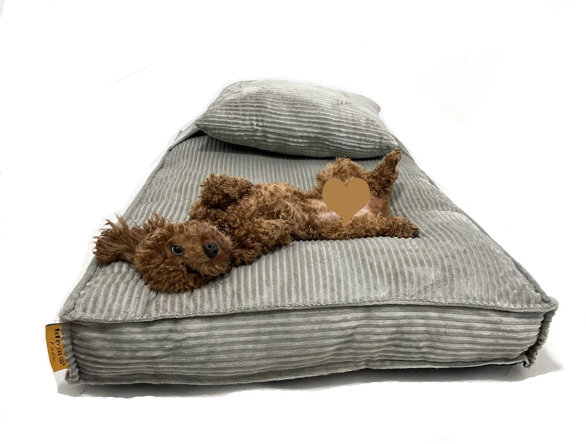 Orthopedisch Hondenkussen Grijs - Hondenmand Ribstof Premium L - Luxe Hondenbed 100x70cm - Grijs Tot 40 KG 8 Orthopedisch Hondenkussen Grijs - Hondenmand Ribstof Premium L - Luxe Hondenbed 100x70cm - Grijs Tot 40 KG - Afbeelding 8