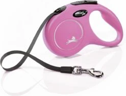 Flexi New Classic Tape - Hondenriem - Roze - S - 5 M