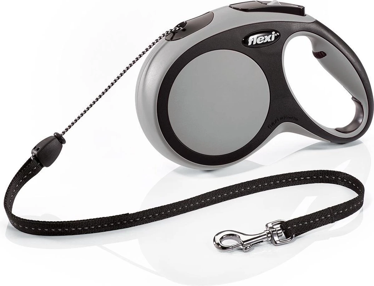 Flexi New Comfort - Hondenriem - Koord - Grijs - M - 8M 1 Flexi New Comfort - Hondenriem - Koord - Grijs - M - 8M