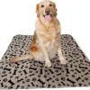 Sharon B - Puppy Training Pad - Plasmat - Beige Met Botjesprint - 80x90 Cm - Hondentoilet - Herbruikbaar - Wasbaar