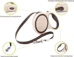Hondenriem - Leiband Hond - Rollijn - 5 Meter - Beige - Riem Met Oprolsysteem - Hondenriem Flexi - Hondenlijn - Uitlaatriem 17 Hondenriem - Leiband Hond - Rollijn - 5 Meter - Beige - Riem Met Oprolsysteem - Hondenriem Flexi - Hondenlijn - Uitlaatriem -Hondenbenodigdheden Korting 1200x930 2