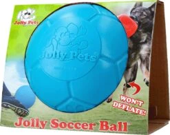 Jolly Pets Jolly Soccer Ball – Hondenspeelgoed – Hondenspeeltjes Voor Binnen En Buiten – Hondenbal Voor Honden – Hondenvoetbal – Jollyflex Stevig Kunststof – Drijvend Hondenspeeltje – Ø20cm – Licht Blauw -Hondenbenodigdheden Korting 1200x954 3