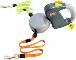 Wigzi Dual Doggie 2.0 Voor Twee Honden - Hondenriem - Grijs - 3m - <22 Kg (per Hond) -Hondenbenodigdheden Korting 1200x958 4