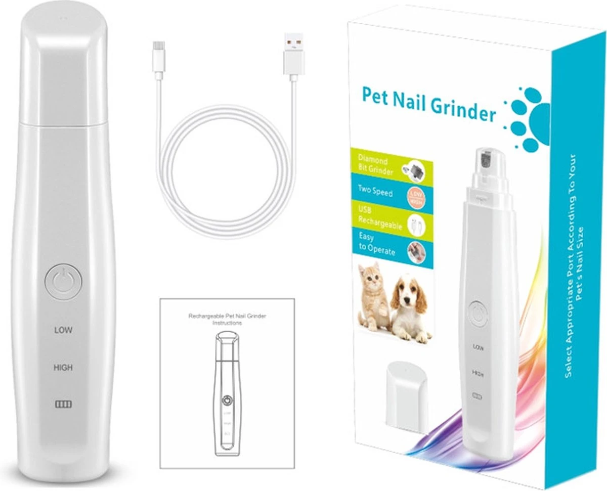 Elektrische NagelVijl / Nagelknipper Kat / Nagelknipper Hond / Nageltrimmer / Draadloos / Diamante Vijlkop / Honden/Katten/Knaagdieren 1 Elektrische NagelVijl / Nagelknipper Kat / Nagelknipper Hond / Nageltrimmer / Draadloos / Diamante Vijlkop / Honden/Katten/Knaagdieren