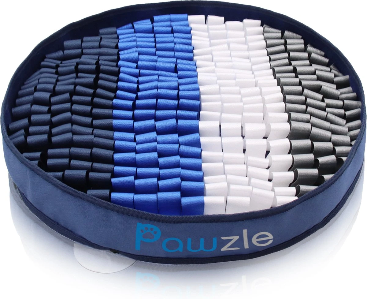 Pawzle Snuffelmat Hond - Likmat - Anti Schrokbak - Honden Speelgoed Intelligentie - Puppy - Inclusief Speelbal - 50x50cm - Blauw 1 Pawzle Snuffelmat Hond - Likmat - Anti Schrokbak - Honden Speelgoed Intelligentie - Puppy - Inclusief Speelbal - 50x50cm - Blauw