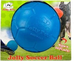 Jolly Pets Jolly Soccer Ball – Hondenspeelgoed – Apporteerspeelgoed– Jollyflex Stevig Kunststof – Drijvend Hondenspeeltje – Ø15cm – Licht Blauw -Hondenbenodigdheden Korting 1200x979 1