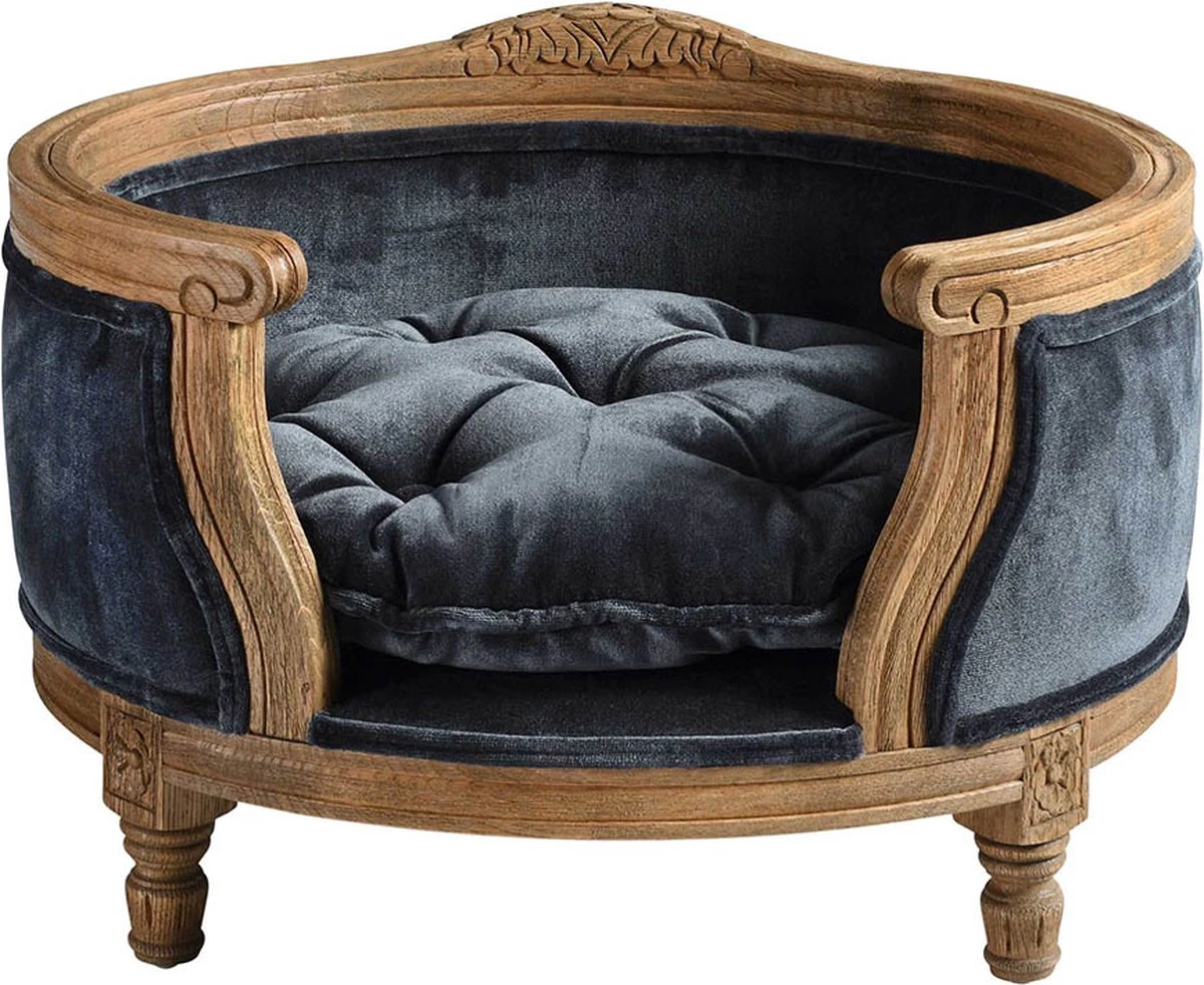 Lord Lou - George Blauw Velvet S - Luxe Hondenmand - Luxe Kattenmand - 49x40x31 1 Lord Lou - George Blauw Velvet S - Luxe Hondenmand - Luxe Kattenmand - 49x40x31