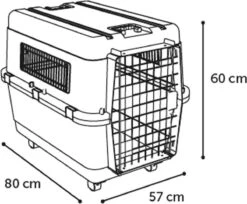 Flamingo - Hondentransportbox Nomad - L - Grijs - 57 X 80 X 60 Cm -Hondenbenodigdheden Korting 1200x991 2