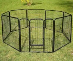 Merkloos Topmast Premium Puppyren - 80 Cm Hoog - 640 Cm Omtrek - Hondenren - Hondenhok - Antraciet -Hondenbenodigdheden Korting 1200x995 13