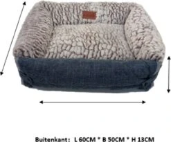 Cannie NEW Comfortabele - Hondenmand - Hondenbed - Warme Winter - 60*50*16 - Blauw -Hondenbenodigdheden Korting 1200x997 6